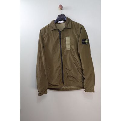 Stone Island Khaki Nylon Metal Overshirt