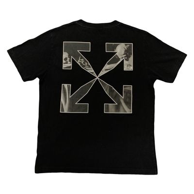 Off White Large Tee Caravaggio Arrows Black T-Shirt Virgil Abloh