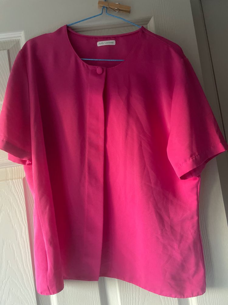 St Michael Pink Short Sleeve Blouse