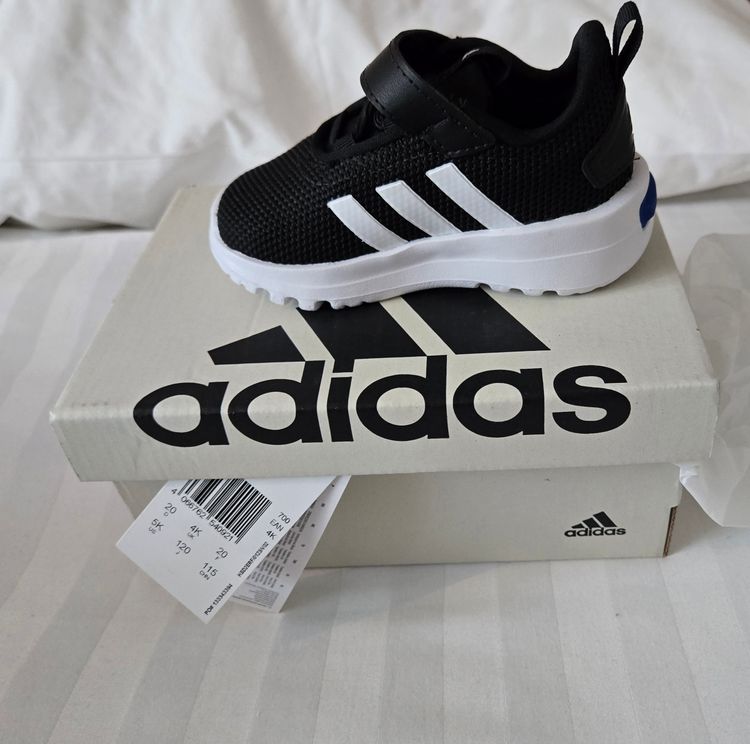 Adidas Kids Black and White Athletic Shoes