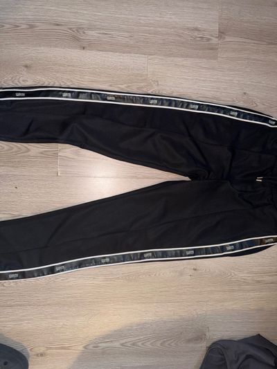 Black Track Pants With Side Logo Tape