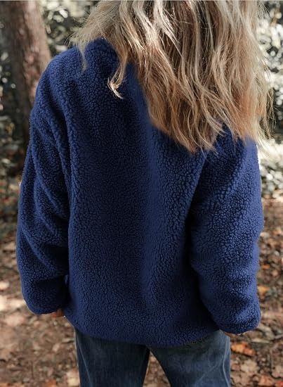 Blue Fleece Zip-Up Jacket image 3