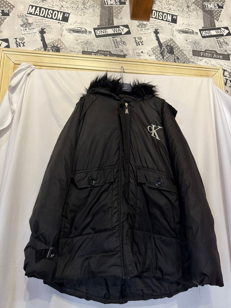 Calvin Klein Jeans Calvin Klein Jeans Black Jacket With Fur Hood product image