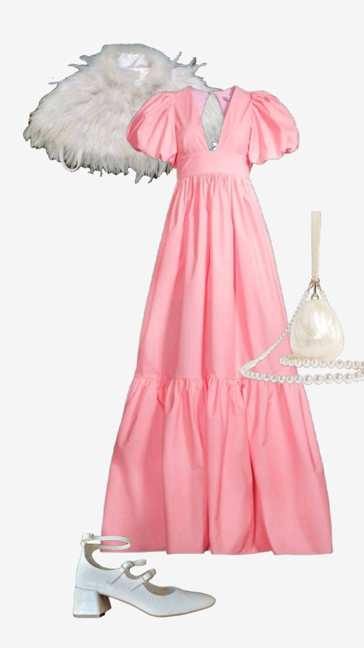 Naxi Tieered Designer Pink Dress image 9