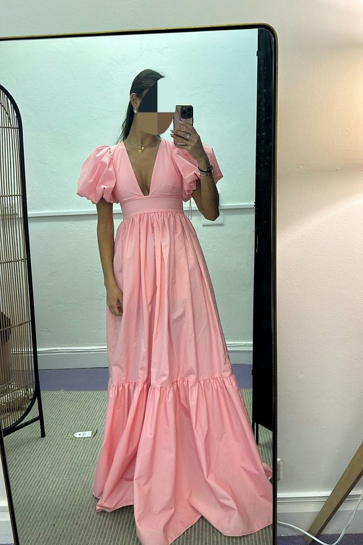 Naxi Tieered Designer Pink Dress