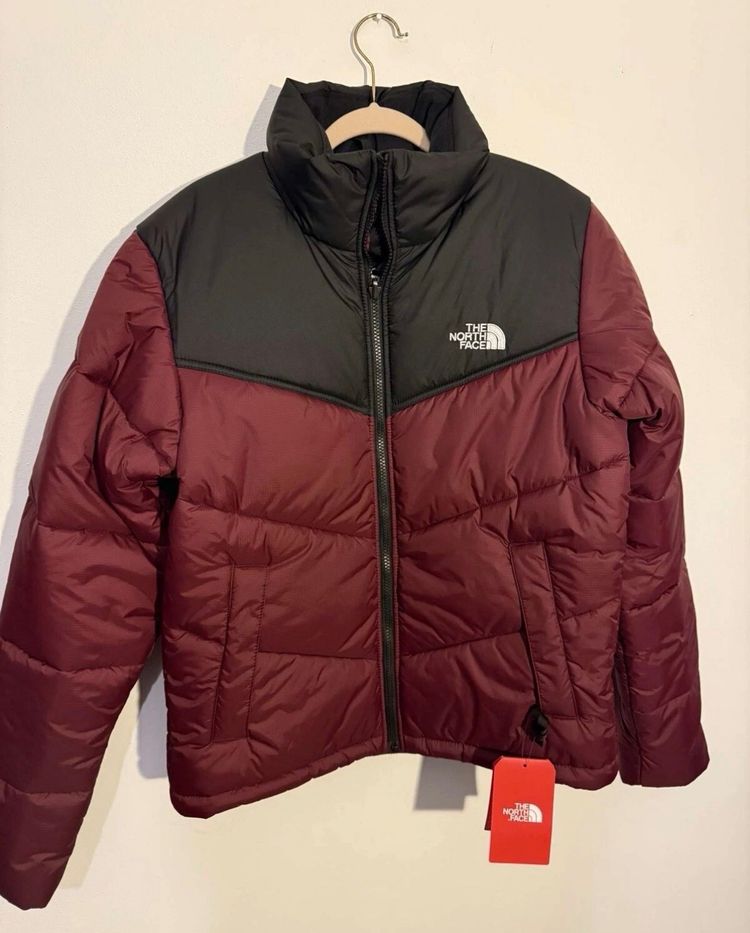 The North Face The North Face Saikuru Puffer Jacket Size XS Garnet Red and Black New with tags  product image