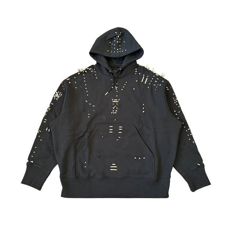 Givenchy Black Stud Embellished 4G Logo Oversized Hoodie