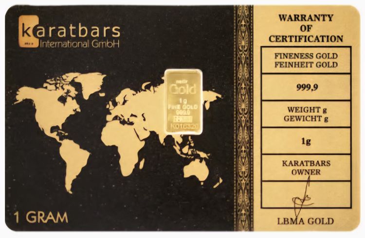 Karatbars 1 Gram Gold Bar (rare now)