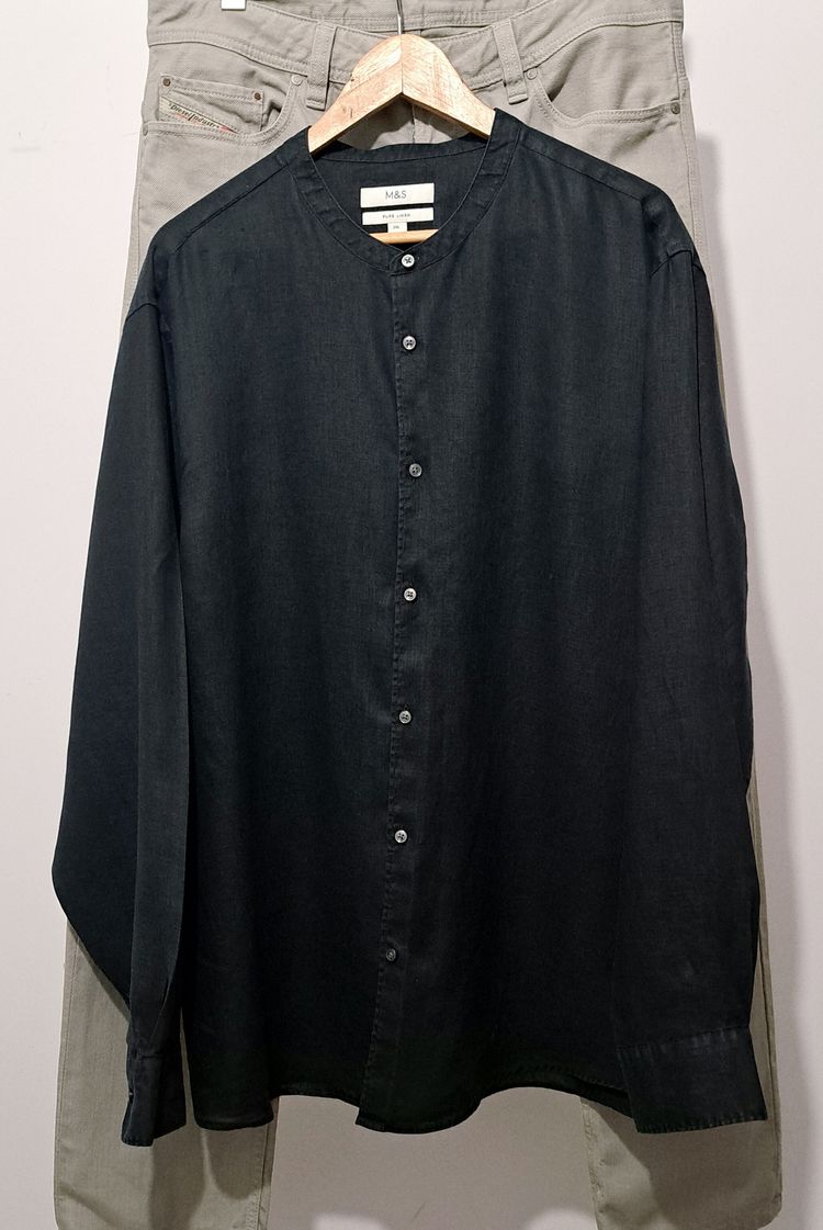 Marks & Spencer M&S Czarna koszula lniana XXL product image
