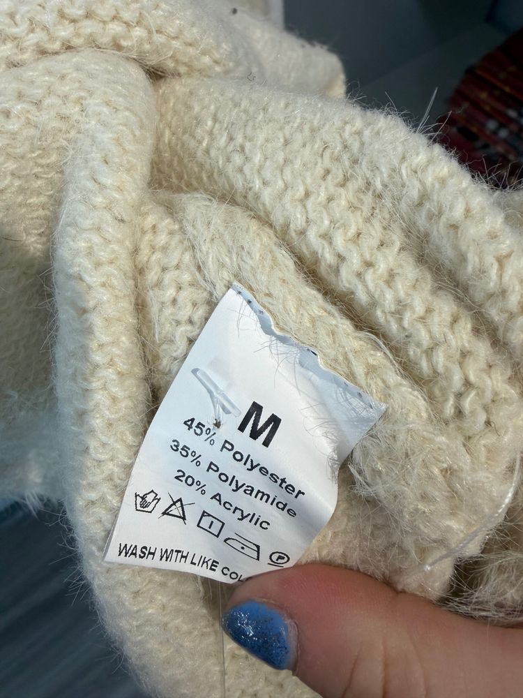 Cream Fuzzy Sweater - Viral and trending 2