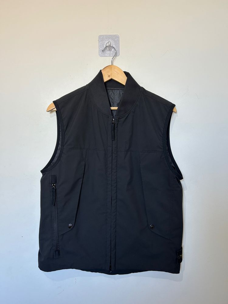Stone Island Black Soft Shell R Nylon Primaloft Gilet