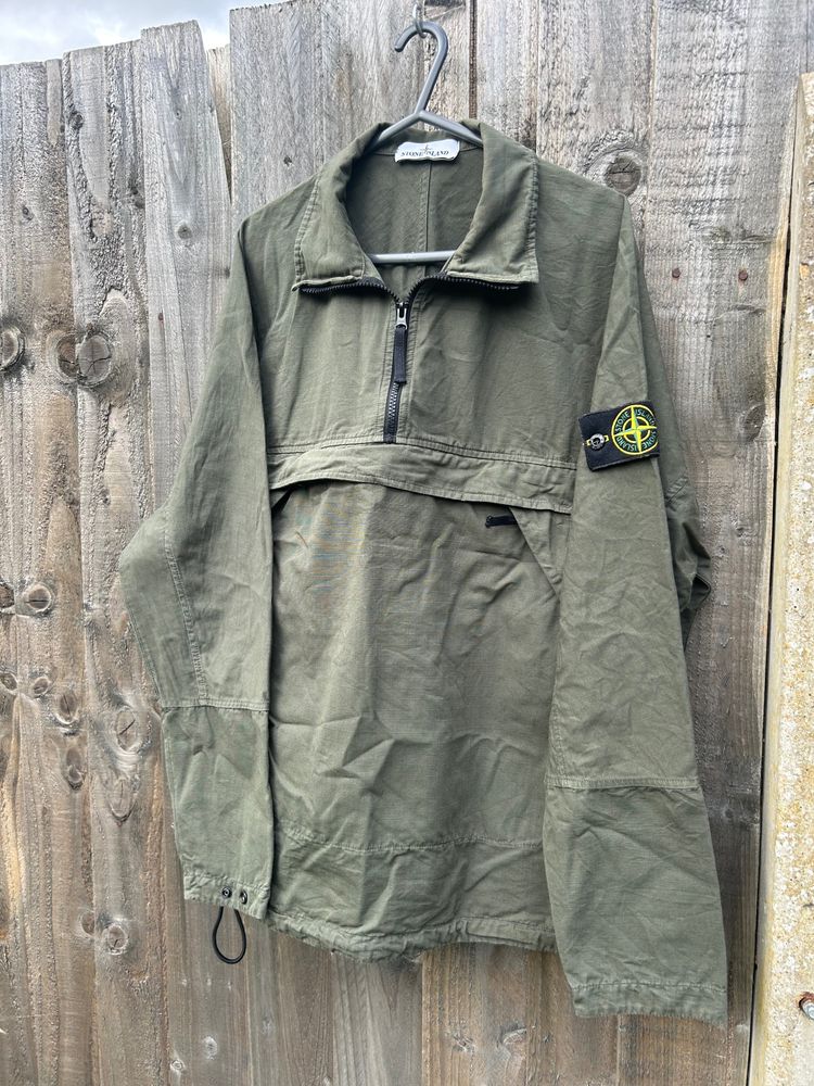 Stone Island Olive Green Pullover Jacket