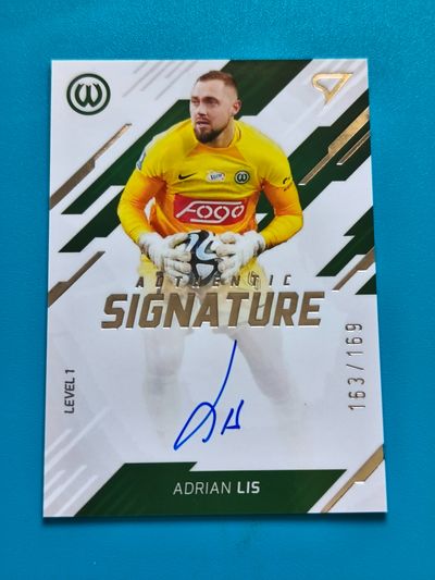 Adrian Lis Signed Football Trading Card