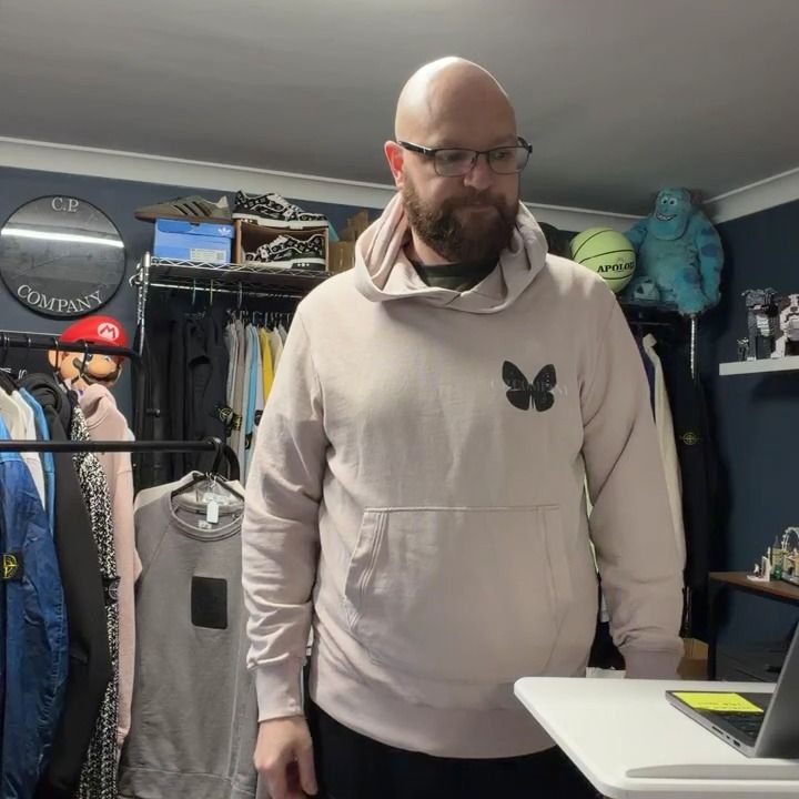 CP Company CP Company rosso robbia hoodie pink, small mark on right arm, XL 24" p2p no returns product image