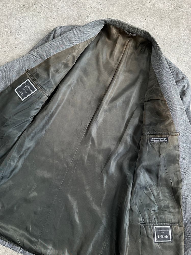 Christian Dior Monsieur 1990s Wool Check Single Breasted Blazer - 42R/XL 11