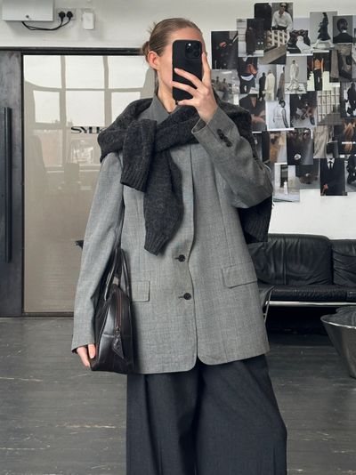 Christian Dior Monsieur 1990s Wool Check Single Breasted Blazer - 42R/XL 10