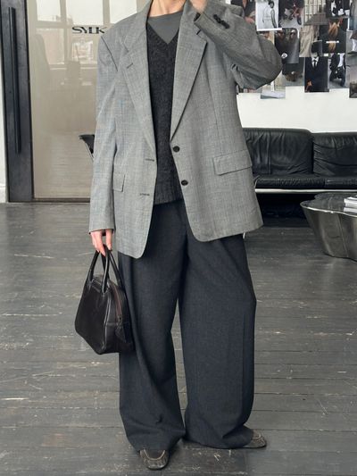 Christian Dior Monsieur 1990s Wool Check Single Breasted Blazer - 42R/XL 5
