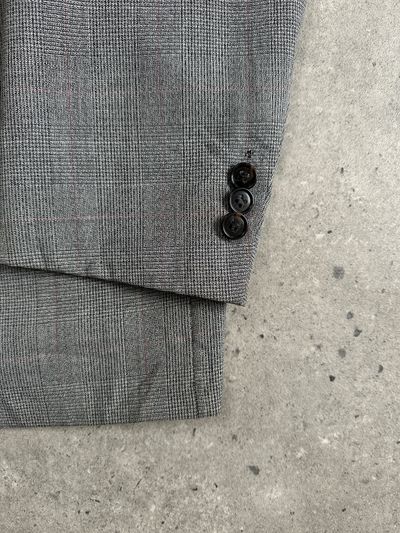 Christian Dior Monsieur 1990s Wool Check Single Breasted Blazer - 42R/XL 8