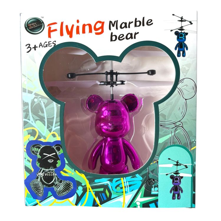 Flying Marble Bear - Pink