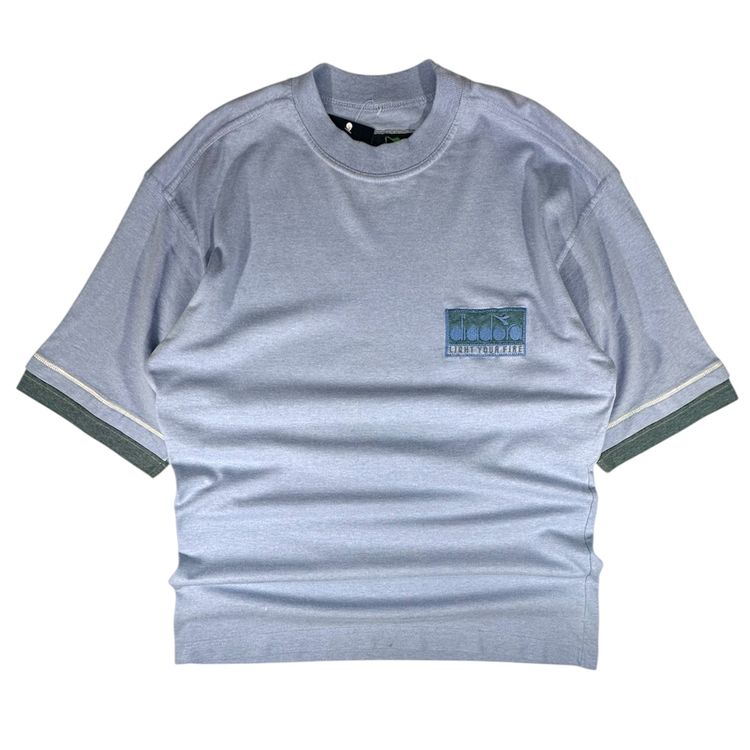 Diadora VTG Light Blue Short Sleeve T-Shirt (L)