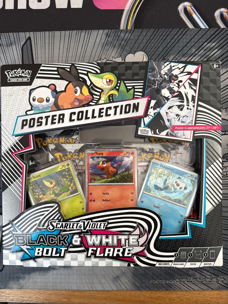 Pokémon Scarlet & Violet Black & White Bolt Flare Poster Collection