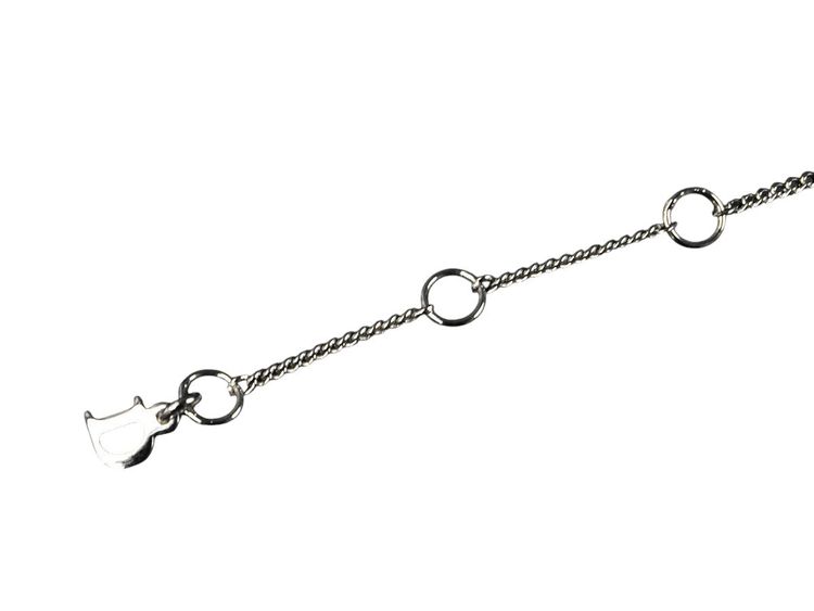 Christian Dior Silver Rhinestone Star Chain Bracelet 2