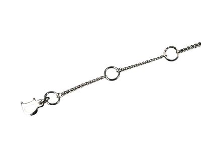 Christian Dior Silver Rhinestone Star Chain Bracelet 2