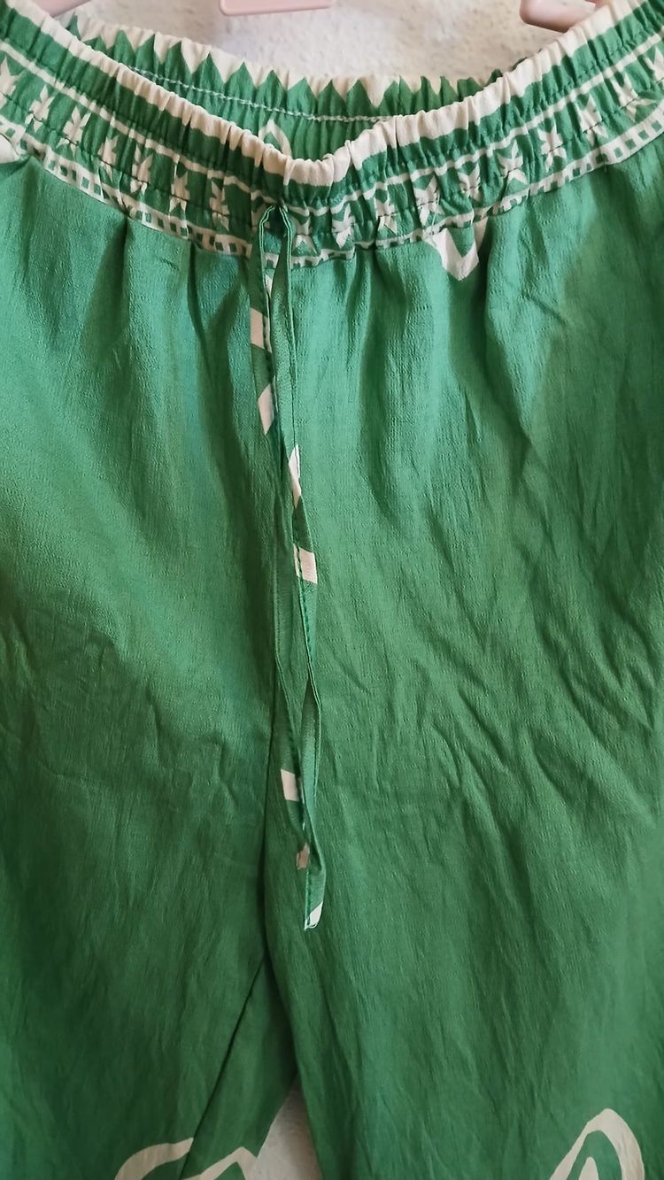 Green Patterned Pants