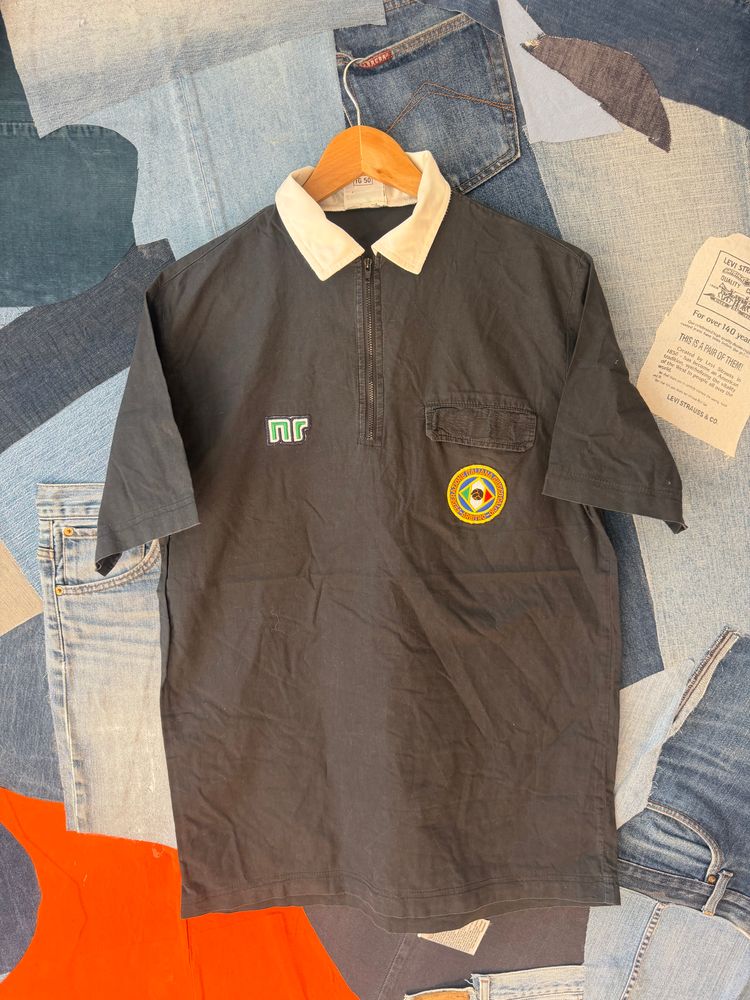 Ennerre Newline Black Polo Shirt With White Collar