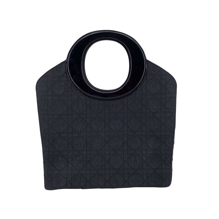 Dior Borsa tote in tessuto trapuntato Cannage nero vintage di Christian Dior product image