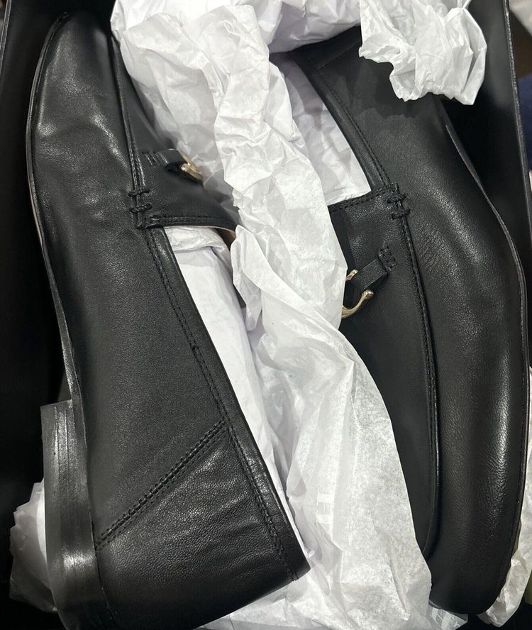 COACH Black Haley Leather Loafer UK 7.5 BNIB Rrp £195 Genuine imagen 10