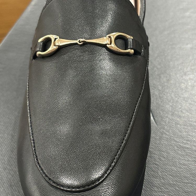 COACH Black Haley Leather Loafer UK 7.5 BNIB Rrp £195 Genuine imagen 8