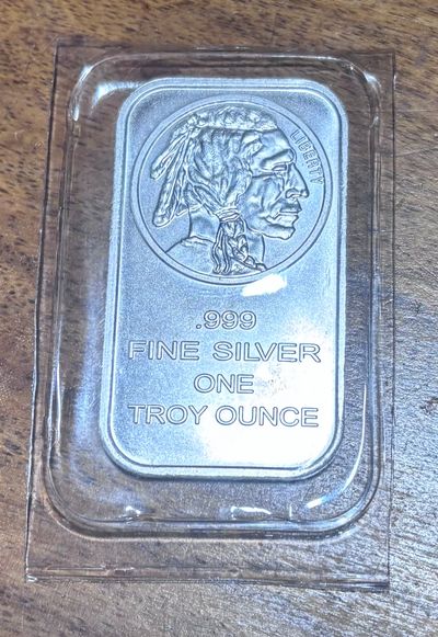 Liberty Buffalo 1oz Silver Bar .999 Fine Silver – Indian Head