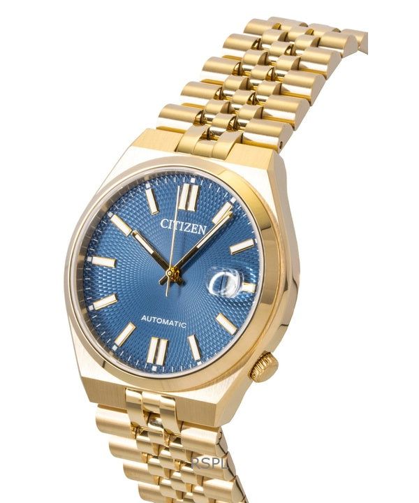 Citizen Tsuyosa 60 Rose Gold Tone Stainless Steel Blue Dial Automatic NK0023-57L 100M  Men's Watch 4
