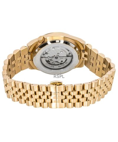 Citizen Tsuyosa 60 Rose Gold Tone Stainless Steel Blue Dial Automatic NK0023-57L 100M Men's Watch 2