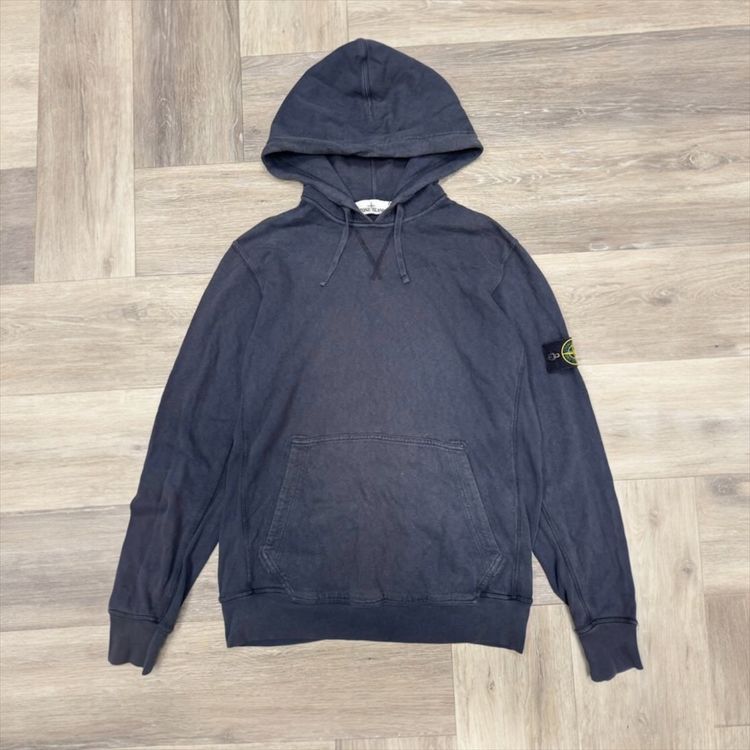 Brushed Navy Stone Island Hoodie