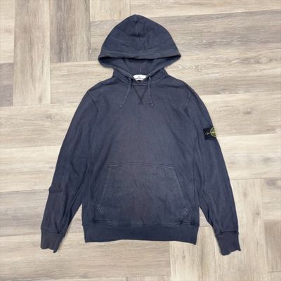 Brushed Navy Stone Island Hoodie