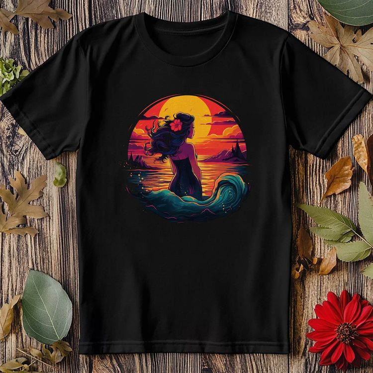 Retrowave Mermaid T-shirt image 1