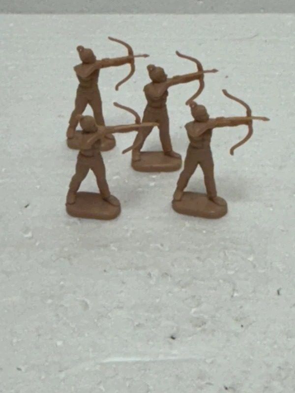 Brown Plastic Toy Archers And Warriors Figurines image 1