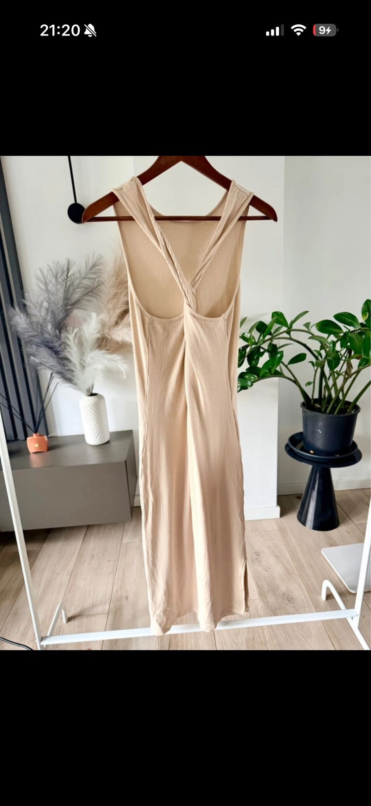 Beige Sleeveless Dress