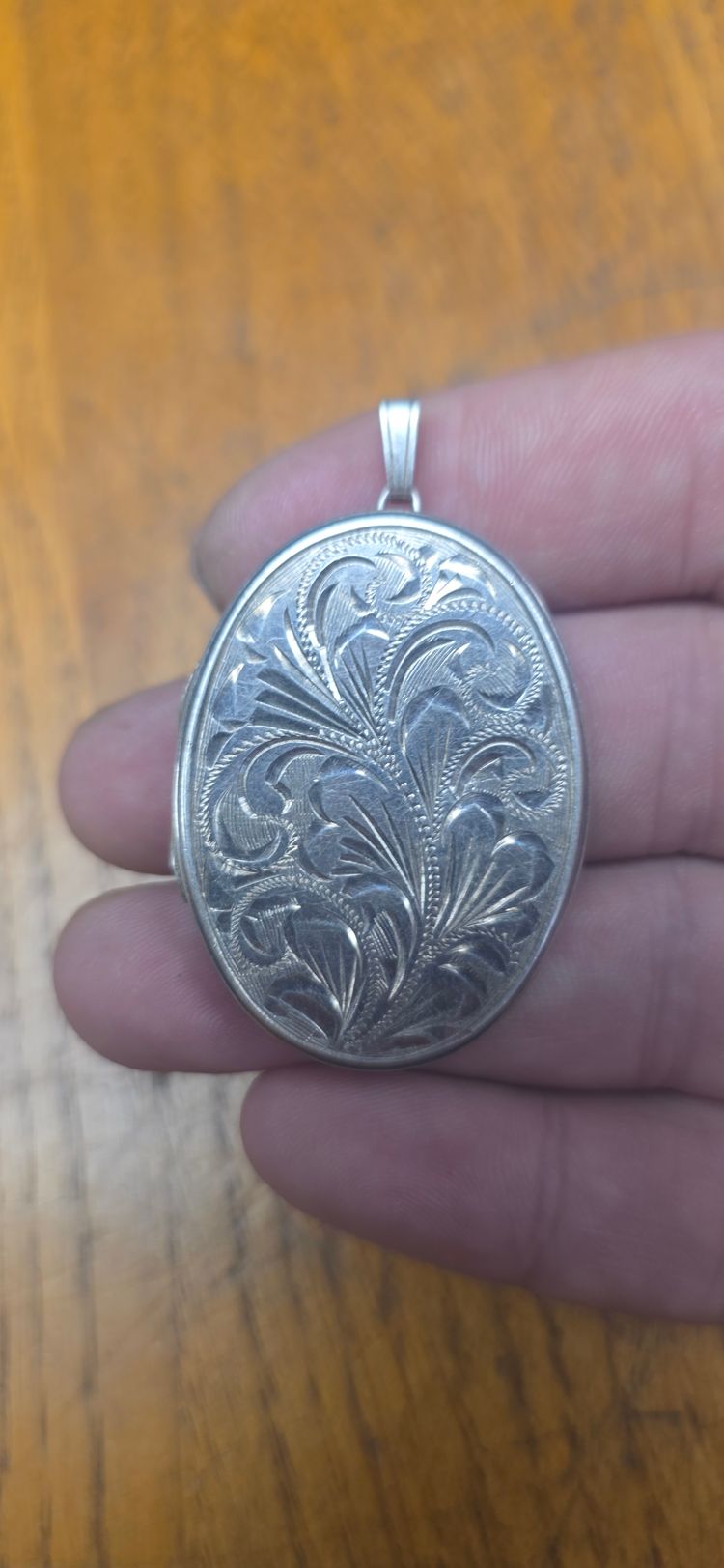 Silver Oval Pendant Locket 925 sterling silver massive locket