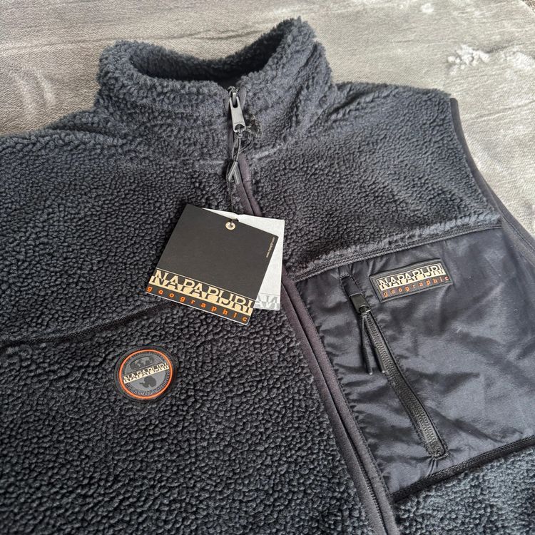 Authentic Napapijri Dark Charcoal Yupik Vest Fleece - 3XL