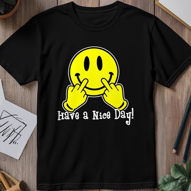 Nice Day Smiley Face T-Shirt - Spread AU image 1