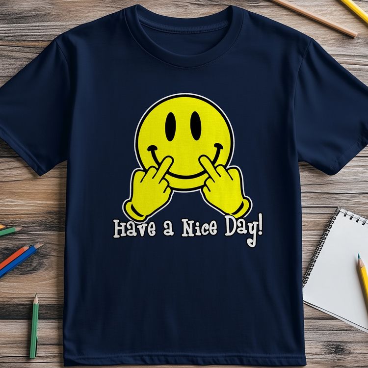 Nice Day Smiley Face T-Shirt - Spread AU image 5