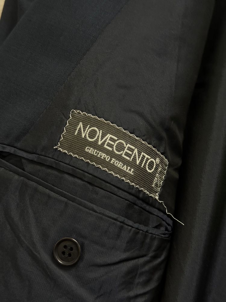 Novecento 1980s Loro Piana Super 100s Tasmanian Wool Double Breasted Jacket Navy - Size XL image 9