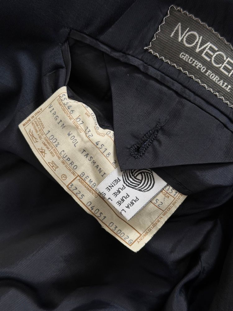 Novecento 1980s Loro Piana Super 100s Tasmanian Wool Double Breasted Jacket Navy - Size XL image 5