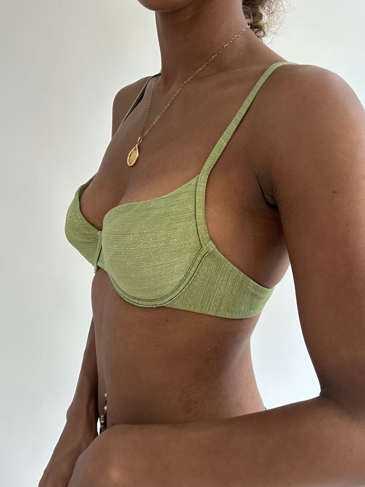 BEST PICKS | small green iridescent print bikini set imagen 3