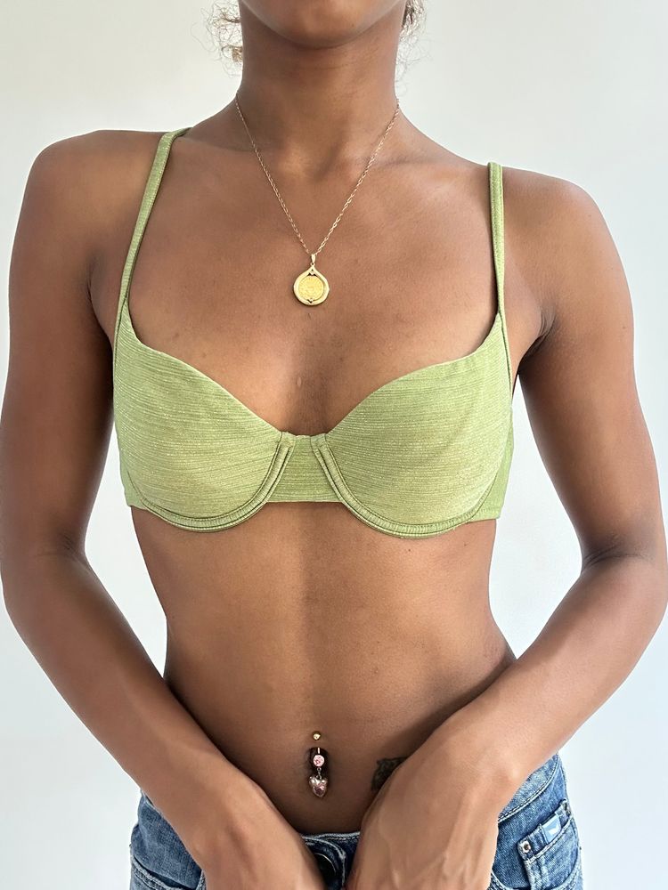 BEST PICKS | small green iridescent print bikini set imagen 4