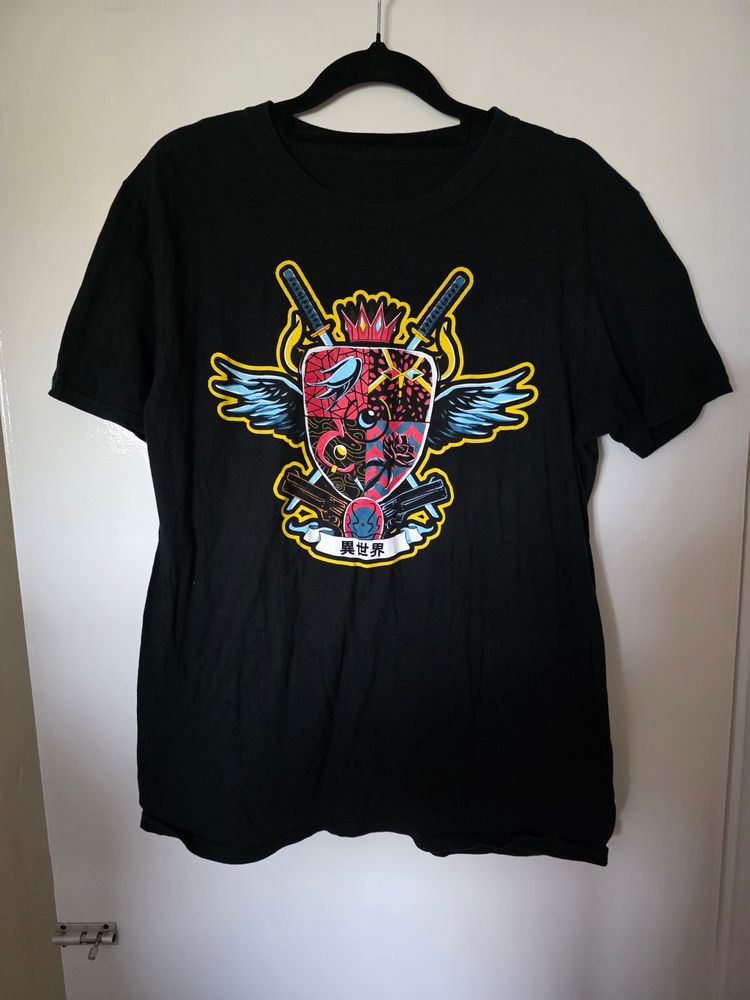 Black Anime Graphic T-Shirt