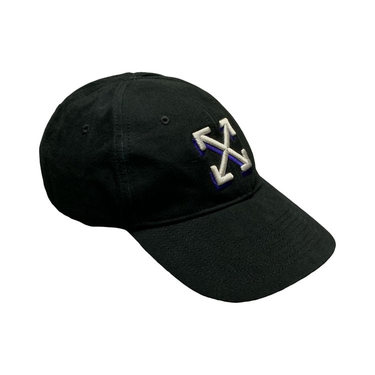 Off White Cap Arrows Graphic Black Baseball Cap Hat